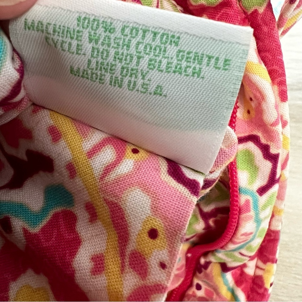 VERA BRADLEY Capri Melon 2007 Zipper Hipster Crossbody 2012 Pink Green Y2K USA - Picture 13 of 15